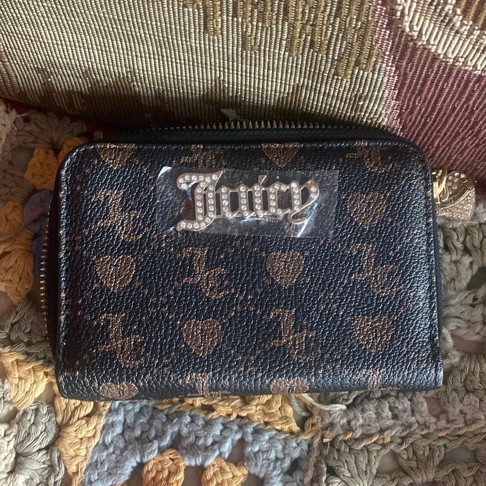 Juicy Couture Liquorice zip around wallet NWT